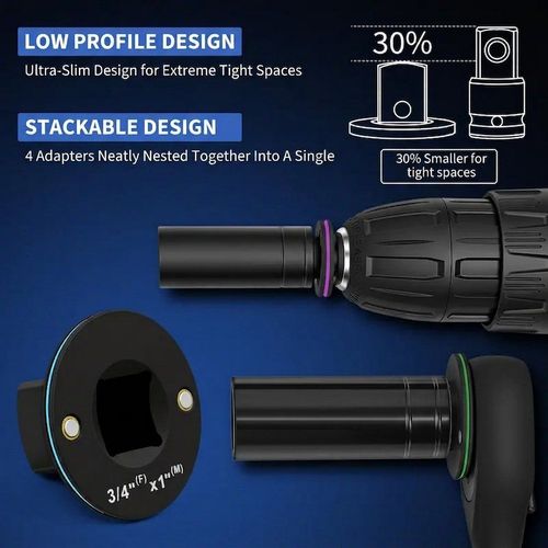Low Profile Impact Socket Adapter Set