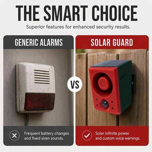 Solar Security Light with Motion Alarm
