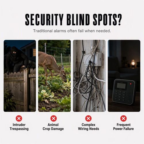 Solar Security Light with Motion Alarm