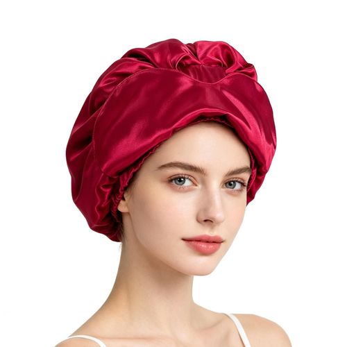 Satin Sleep Bonnet with Eye Mask
