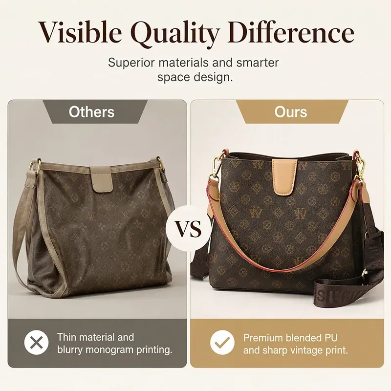 Vintage Printed Shoulder Bag