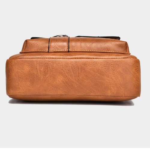 💼Men Retro PU Leather Crossbody Bag | Adjustable Strap for Work & Travel