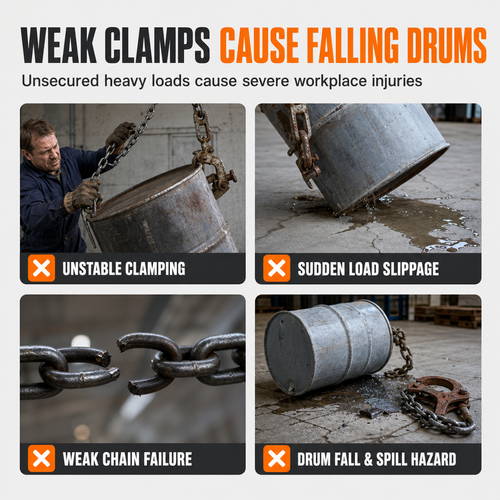 Heavy‑Duty Oil Drum Lifting Clamp
