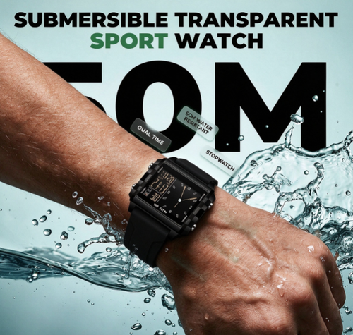 Waterproof Transparent Digital Watch