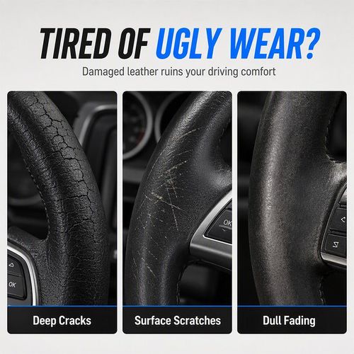 Car Steering Wheel Leather Repair Cream Black Leather