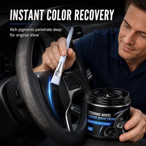 Car Steering Wheel Leather Repair Cream Black Leather