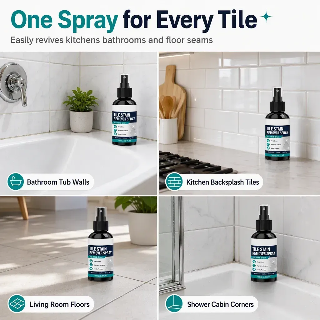 🎯Grout Cleaning Spray – Easy Care for Tile Lines & Damp-Area Stains✨