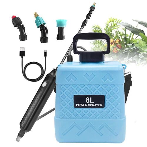 Battery-Powered 5L Adjustable Nozzle Garden Sprayer for Garden Watering Fertilizing Disinfection