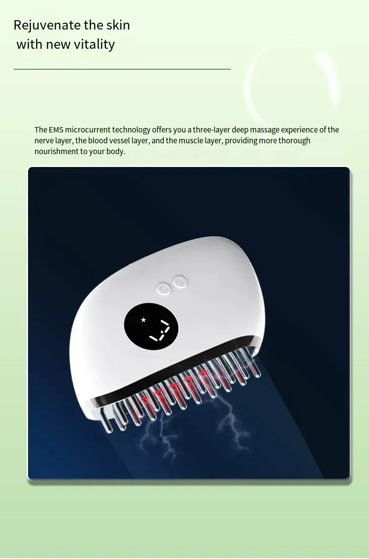 Electric Guasha Scalp Massager Microcurrent Brush✨