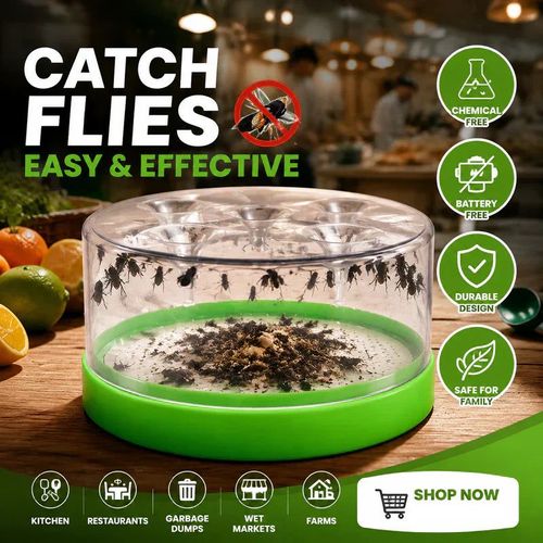 🎁💥LAST DAY SPECIAL PRICE!- 🌿Reusable Non-Electric Fly Trap—no electricity, no poison! 🏠 Safe to use in the kitchen and around children and pets.