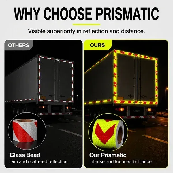 High Visibility Arrow Reflective Tape 50mm x 25m