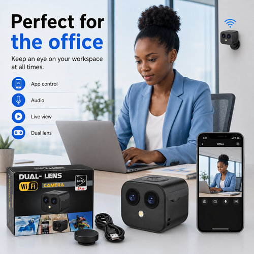 Mini Camera WiFi Dual Lens D3 HD 4K
