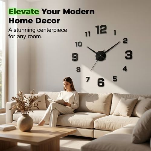 3D DIY Luminous Acrylic Wall Clock Set
