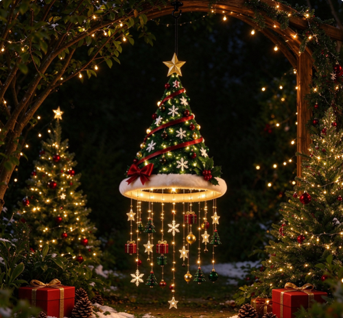 Santa Hat Hanging Chandelier
