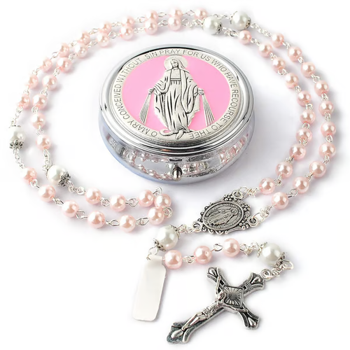 Virgin Mary Alloy Rosary Beads