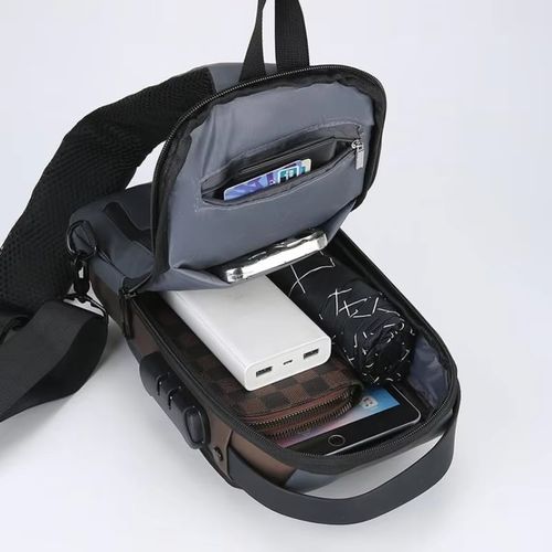 USB Charging Sport Sling Anti-theft Shoulder Bag