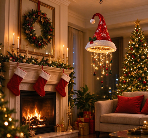 Santa Hat Hanging Chandelier
