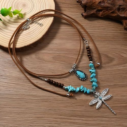 Vintage Bohemian Style Suede Layering Necklace