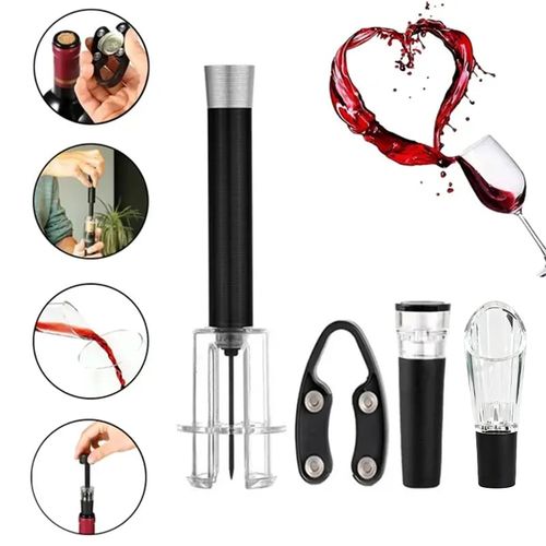 Air Pump Cork Remover Wine Bottle Opener Set