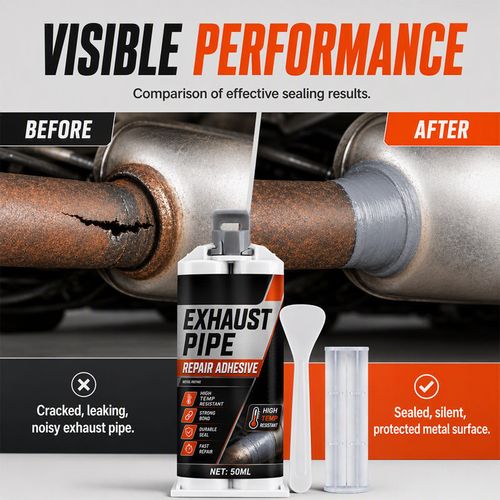 High-temperature exhaust pipe repair adhesive