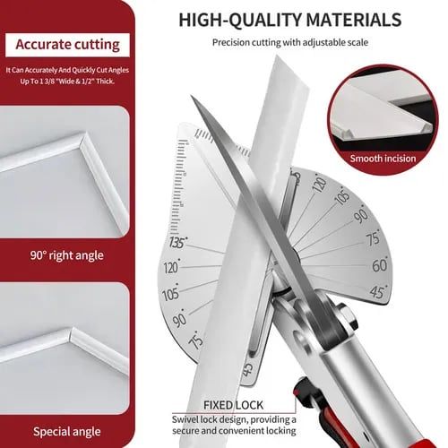 45°-135° Multi Angle Miter Shear Cutter（Adjustable angle shear + 10 blades）