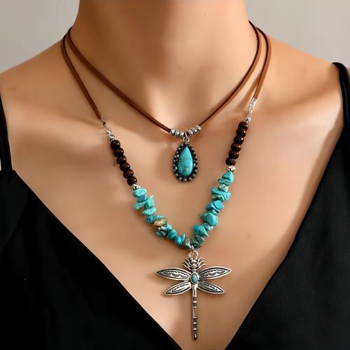 Vintage Bohemian Style Suede Layering Necklace