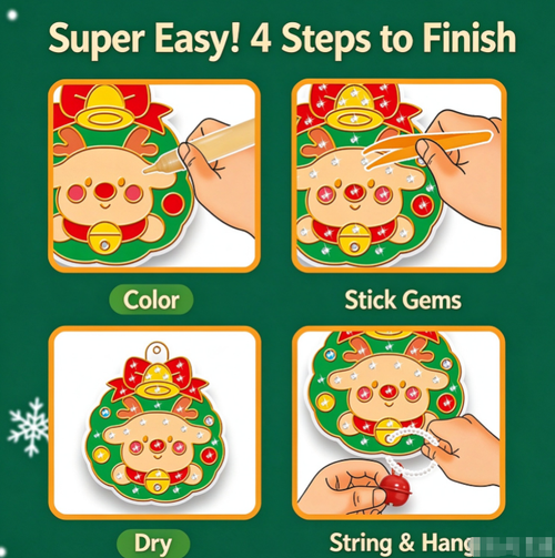 DIY Crystal Christmas Wind Chimes & Paint Arts