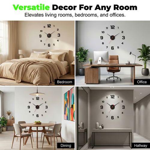 3D DIY Luminous Acrylic Wall Clock Set