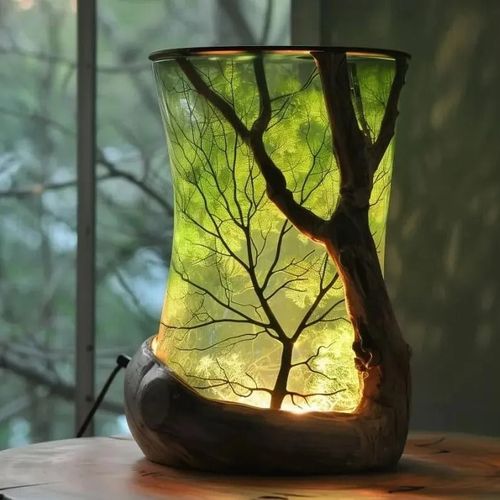 Enchanted Forest Nature-Inspired Lamp Enchanted