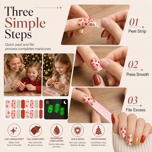 Christmas Glitter Nail Wraps