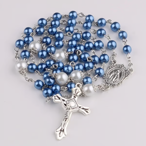 Virgin Mary Alloy Rosary Beads