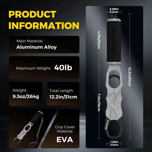 2-in-1 Fish Gripper with Scale