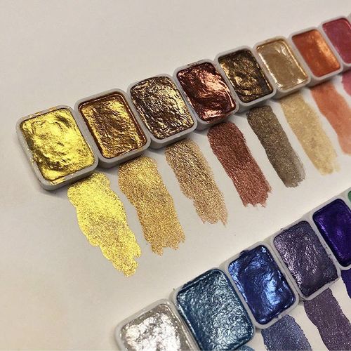 Pearlescent Solid Watercolor Smudge Paint Pigment