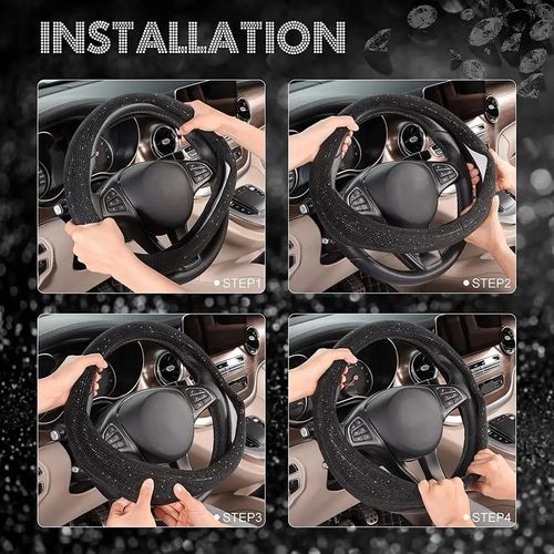 Rhinestone Diamond Car Steering Protection