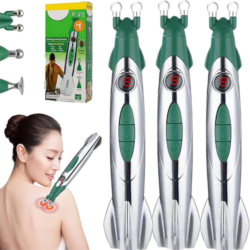 2-in-1 Electronic Acupuncture Pen Pulse Muscle Relax Massage Pen