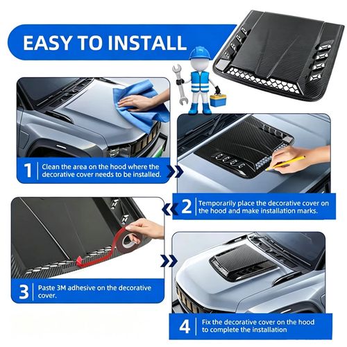 Car Hood Vent Bonnet Scoop Decorative Cover