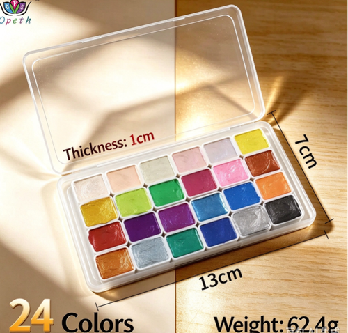 Pearlescent Solid Watercolor Smudge Paint Pigment