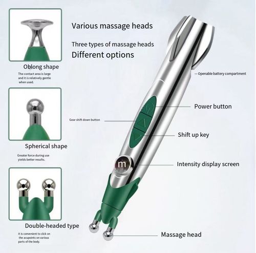 2-in-1 Electronic Acupuncture Pen Pulse Muscle Relax Massage Pen