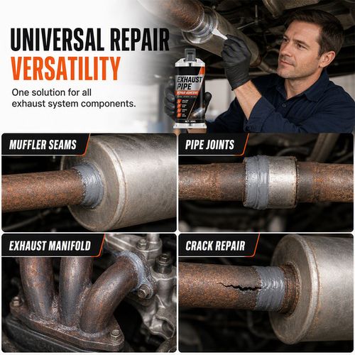 High-temperature exhaust pipe repair adhesive