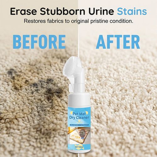 Waterless Foaming Cleaner For Pet Pads With Brush