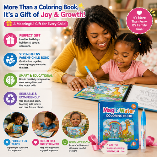 Mess-Free Magic Watercolor Book for Kids