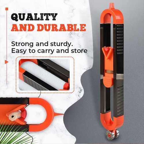 Irregular Contour Measuring Radian Ruler with Lock