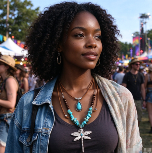 Vintage Bohemian Style Suede Layering Necklace