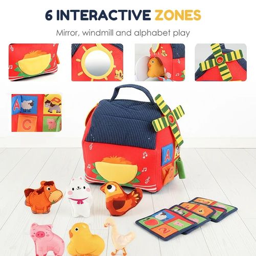 Interactive Plush Farm House Toy Set