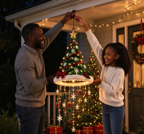 Santa Hat Hanging Chandelier