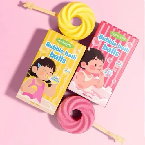 lollipop bath bubbles and colored bath balls