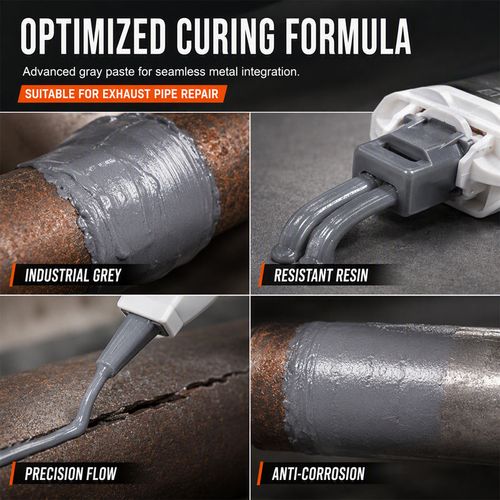 High-temperature exhaust pipe repair adhesive