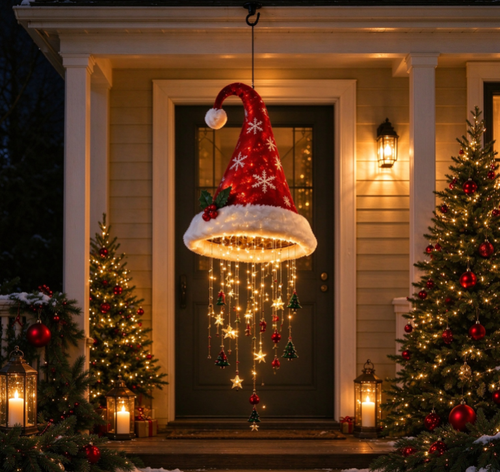Santa Hat Hanging Chandelier