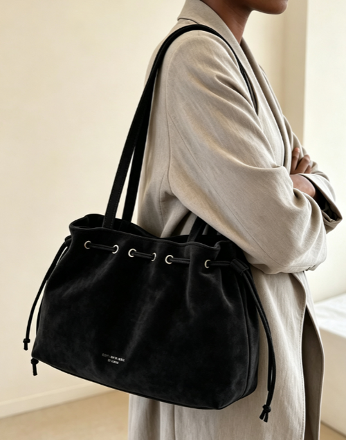 Women's Retro Drawstring Tote Bag