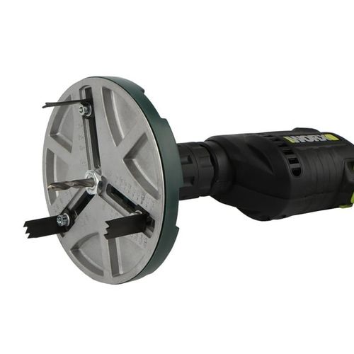 Adjustable punch saw tool for drilling